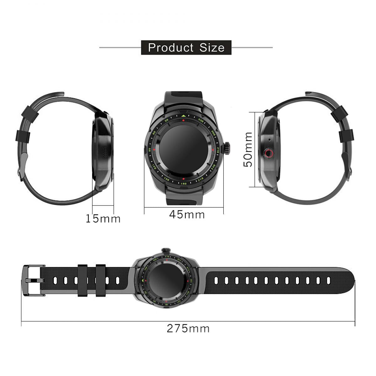 KENTFAITH 01A00123B Kingwear KW01 Smartwatch IP68 Waterproof