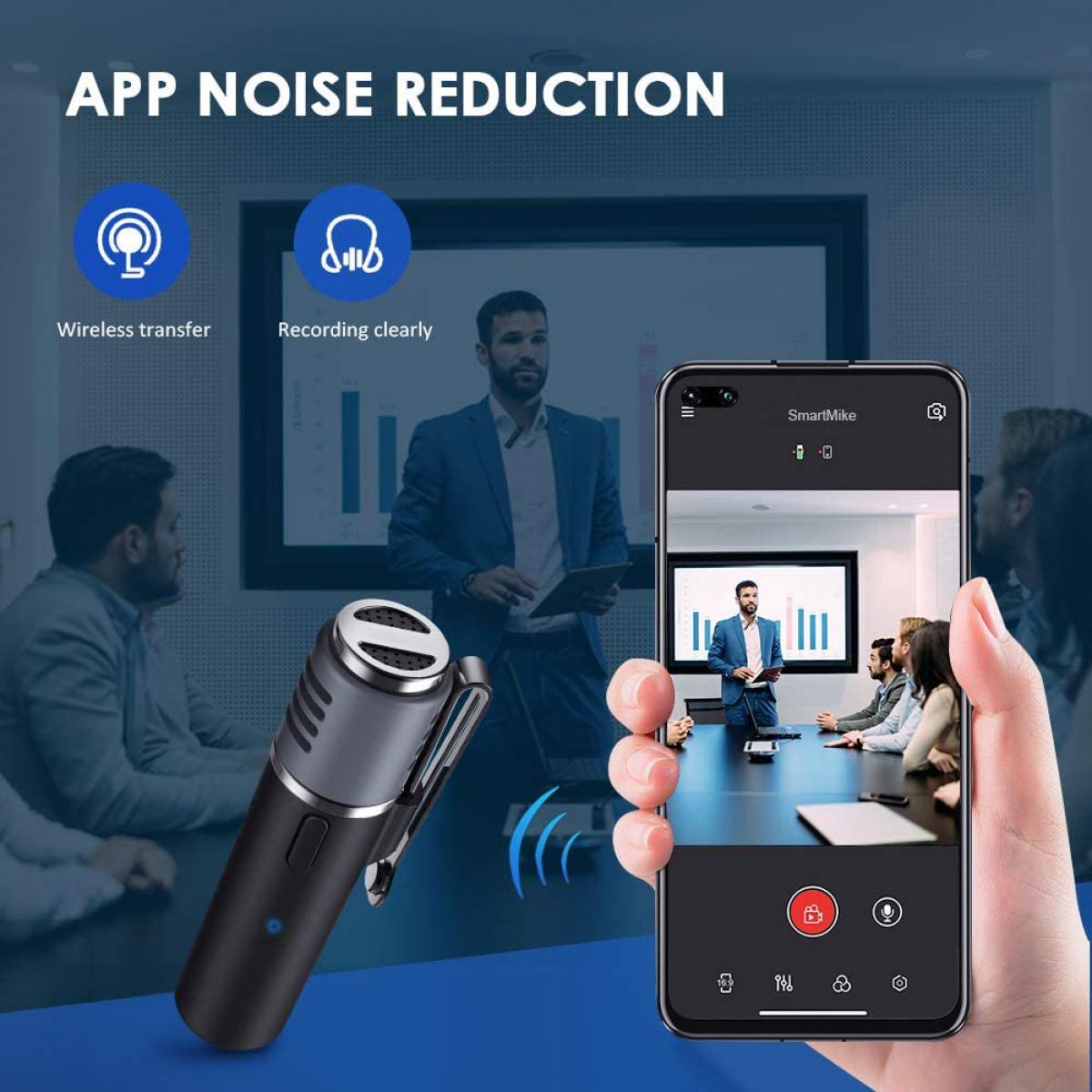 K&F Concept KF10.018 SmartMic Wireless Bluetooth Lavalier Microphone