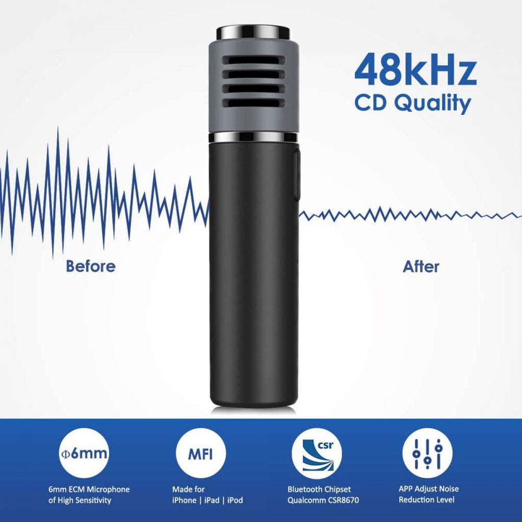 K&F Concept KF10.018 SmartMic Wireless Bluetooth Lavalier Microphone