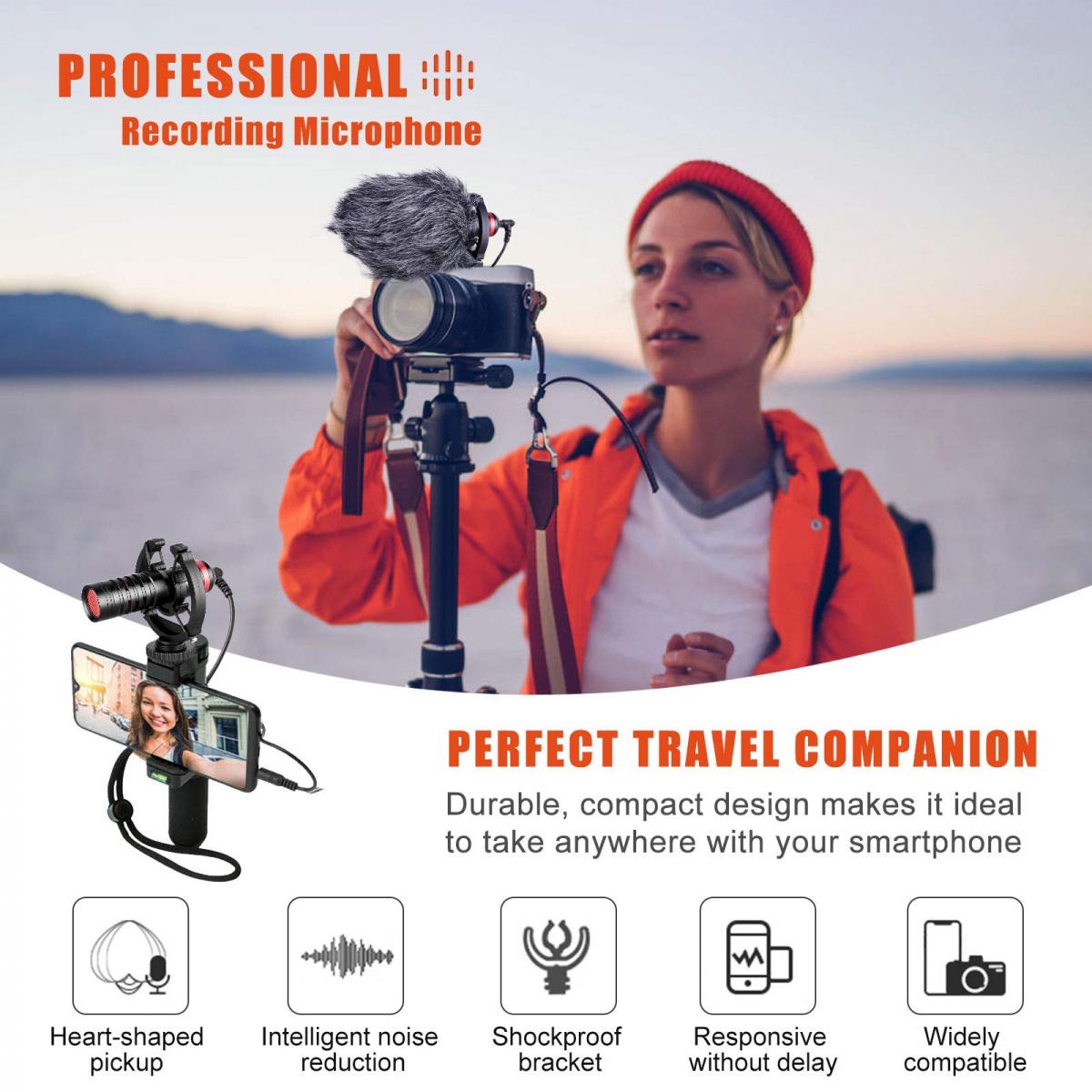 K&F Concept KF10.026 Universal Shotgun Video Microphone