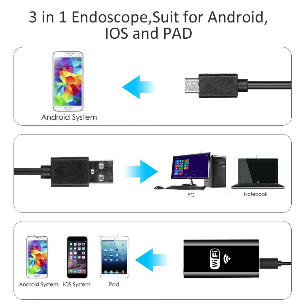 KENTFAITH GW45.0006 HD Wireless WiFi Endoscope