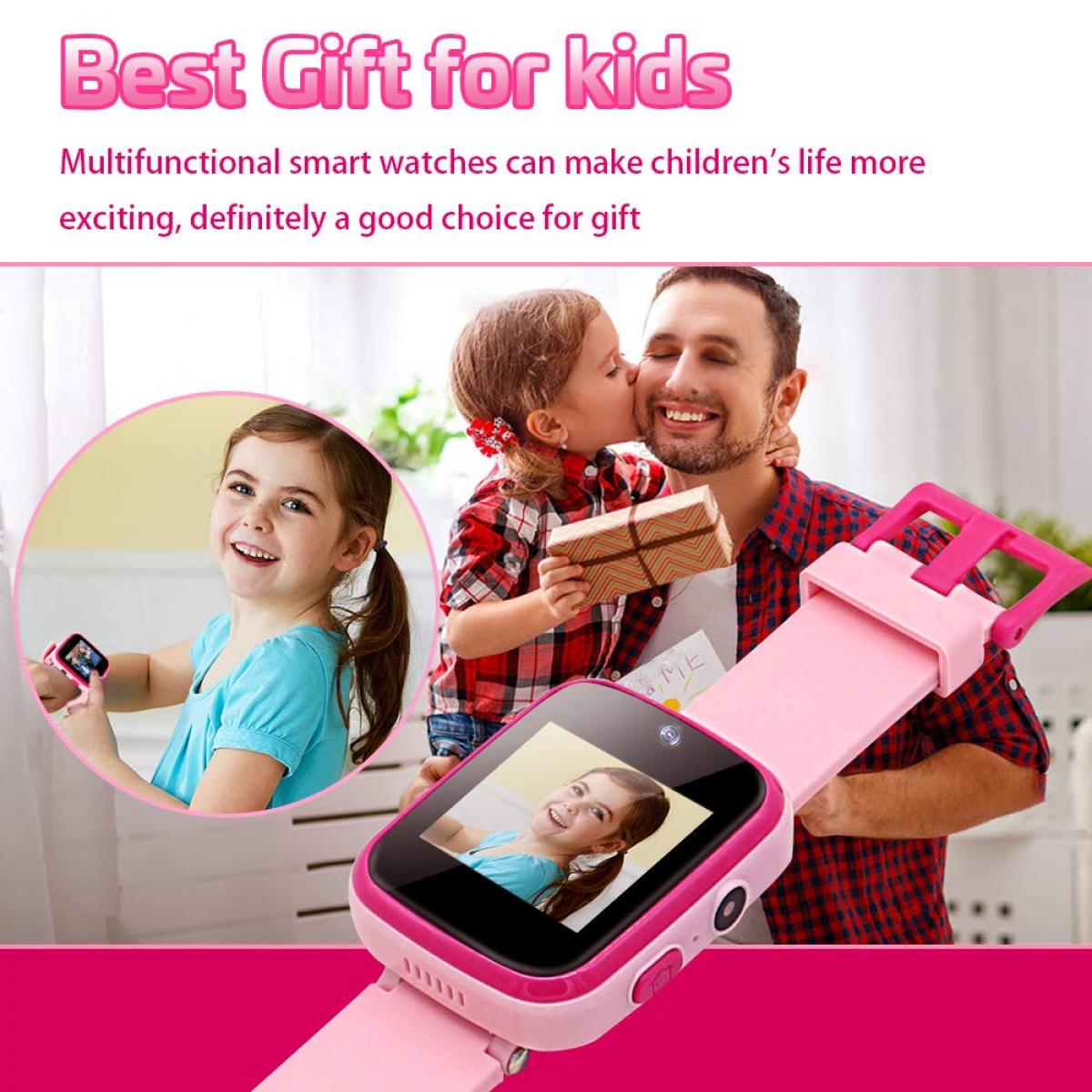 KENTFAITH GW59.0156 Y90 Kids Smart Watch Pink