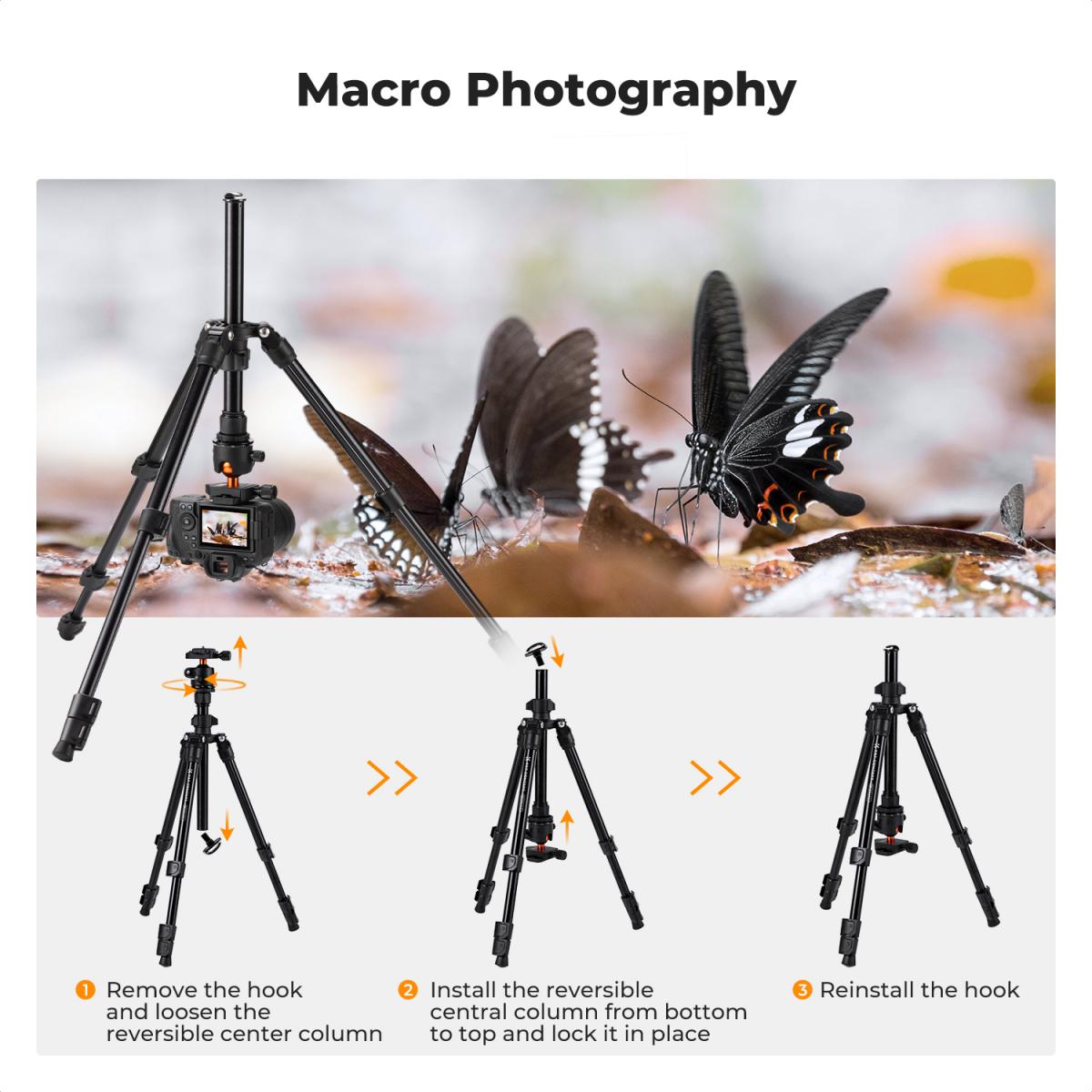 K&F Concept KF09.101V6 Camera Tripod with Ball Head
