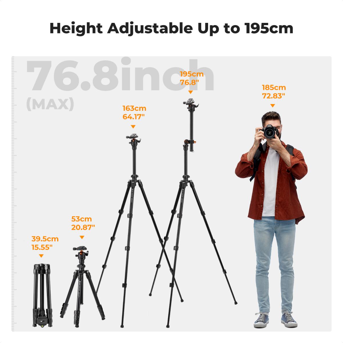 K&F Concept KF09.101V6 Camera Tripod with Ball Head