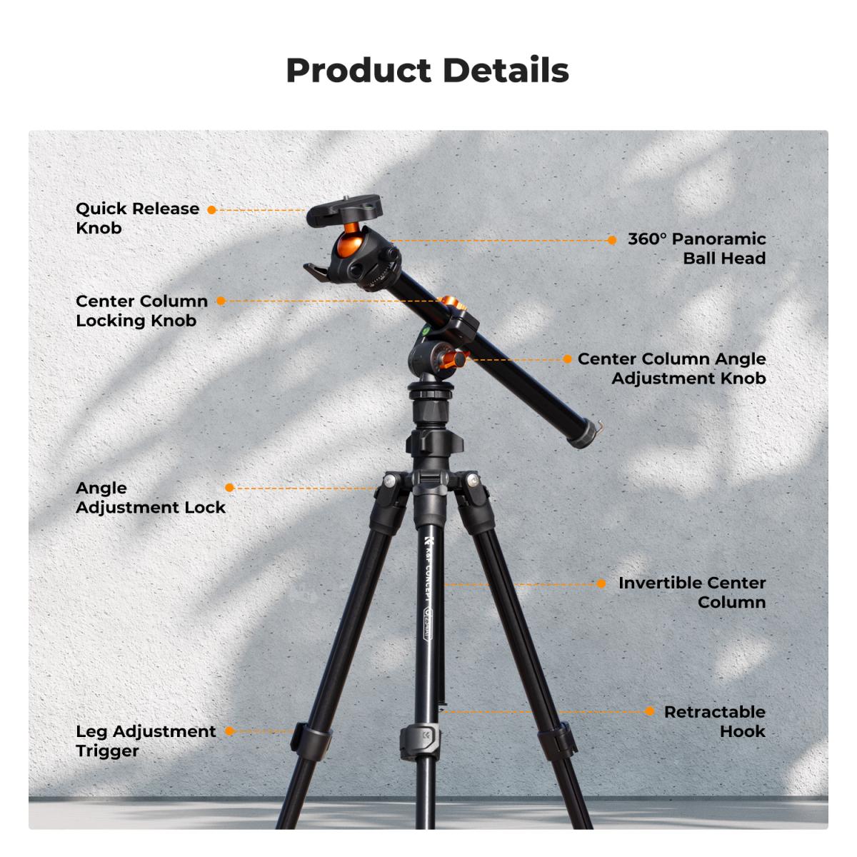 K&F Concept KF09.101V6 Camera Tripod with Ball Head