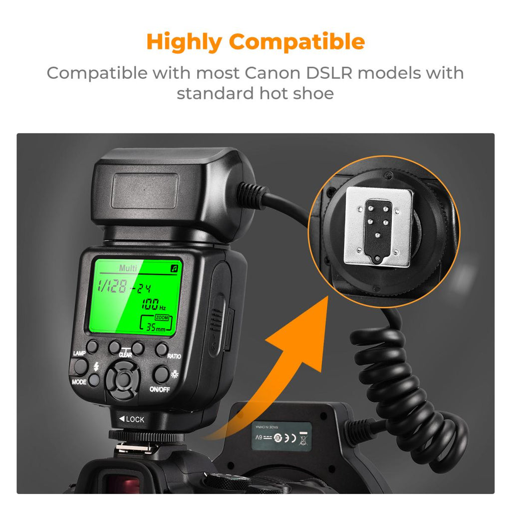 K&F Concept KF22.005 KF-150C E-TTL Macro Ring Flash