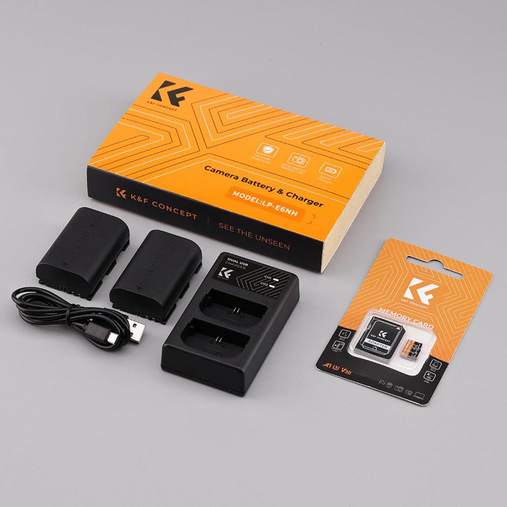K&F Concept KF28.0002 LP-E6NH Dual Battery and Charger Kit