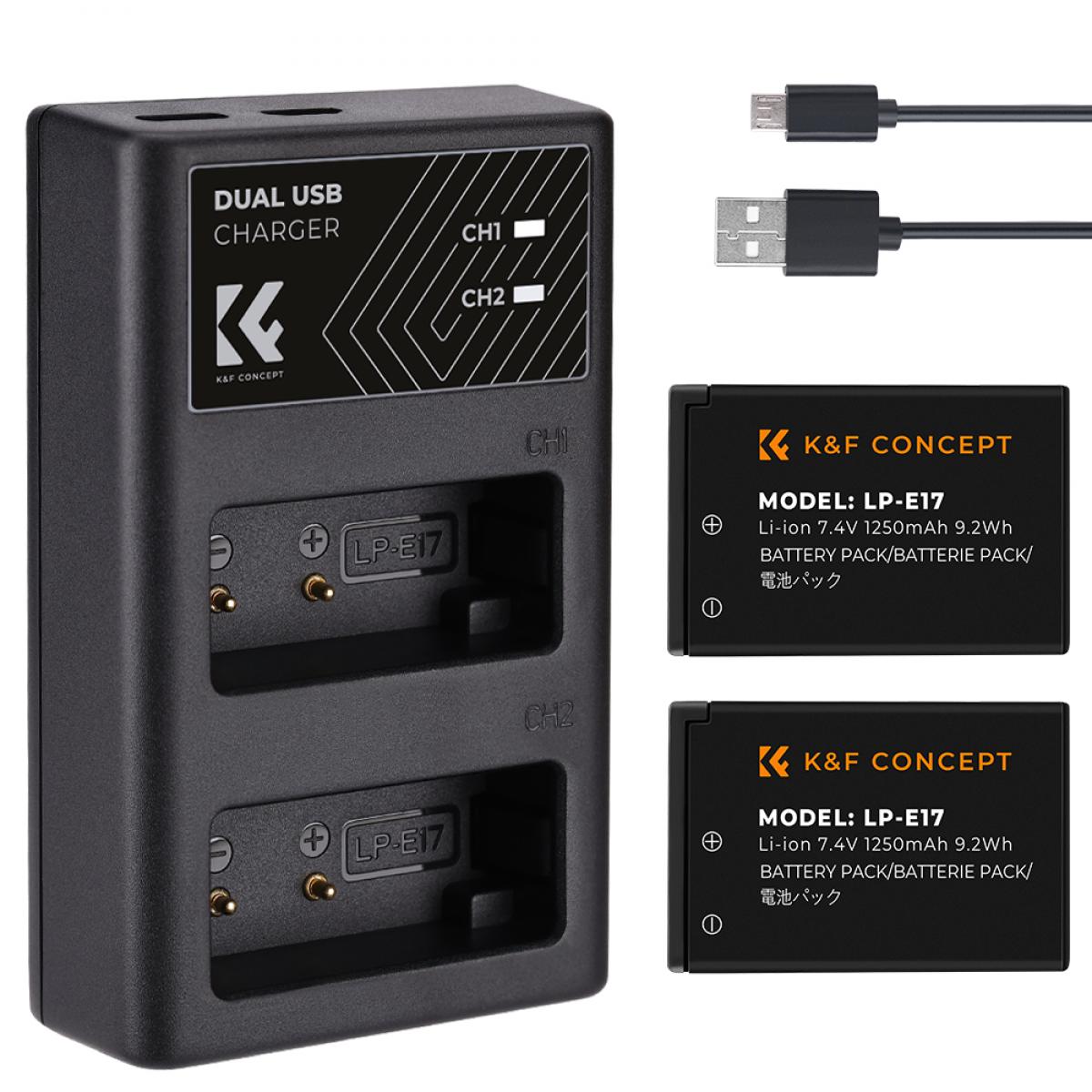 K&F Concept KF28.0003 LP-E17 Battery and Charger Set