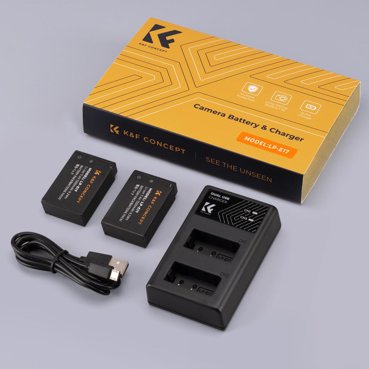 K&F Concept KF28.0003 LP-E17 Battery and Charger Set