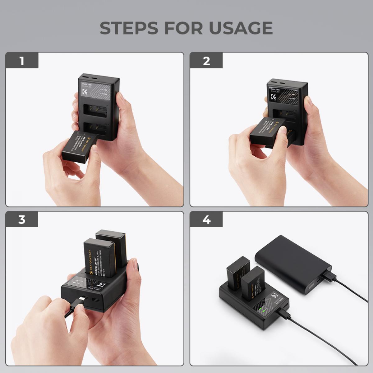 K&F Concept KF28.0003 LP-E17 Battery and Charger Set
