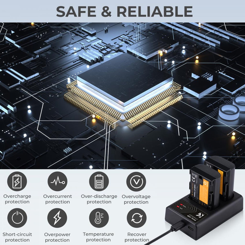 K&F Concept KF28.0007 LP-E6 Dual Slot Battery Quick Charger