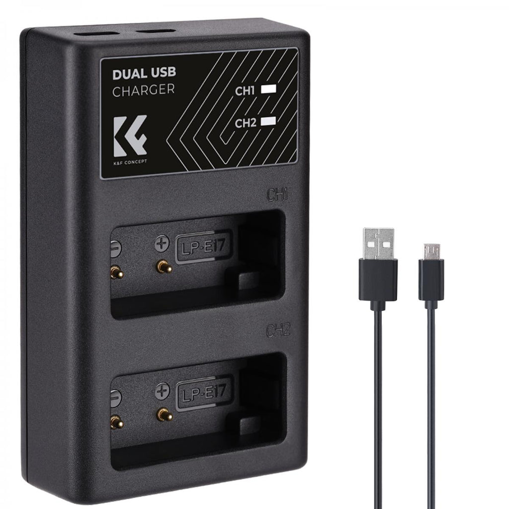 K&F Concept KF28.0008 LP-E17 Dual Slot Battery Charger