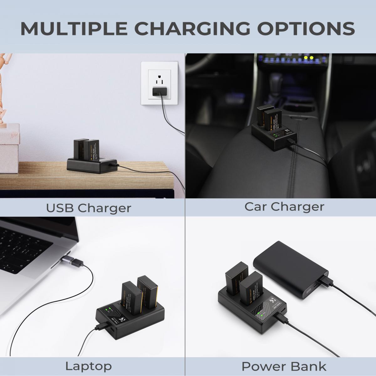 K&F Concept KF28.0008 LP-E17 Dual Slot Battery Charger