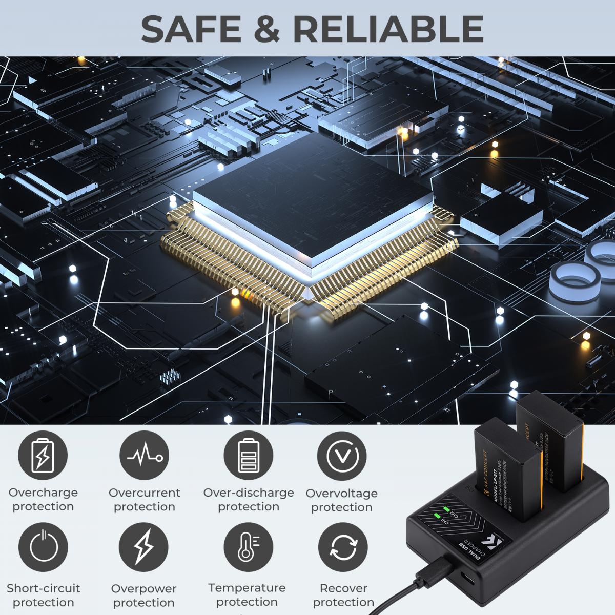 K&F Concept KF28.0008 LP-E17 Dual Slot Battery Charger