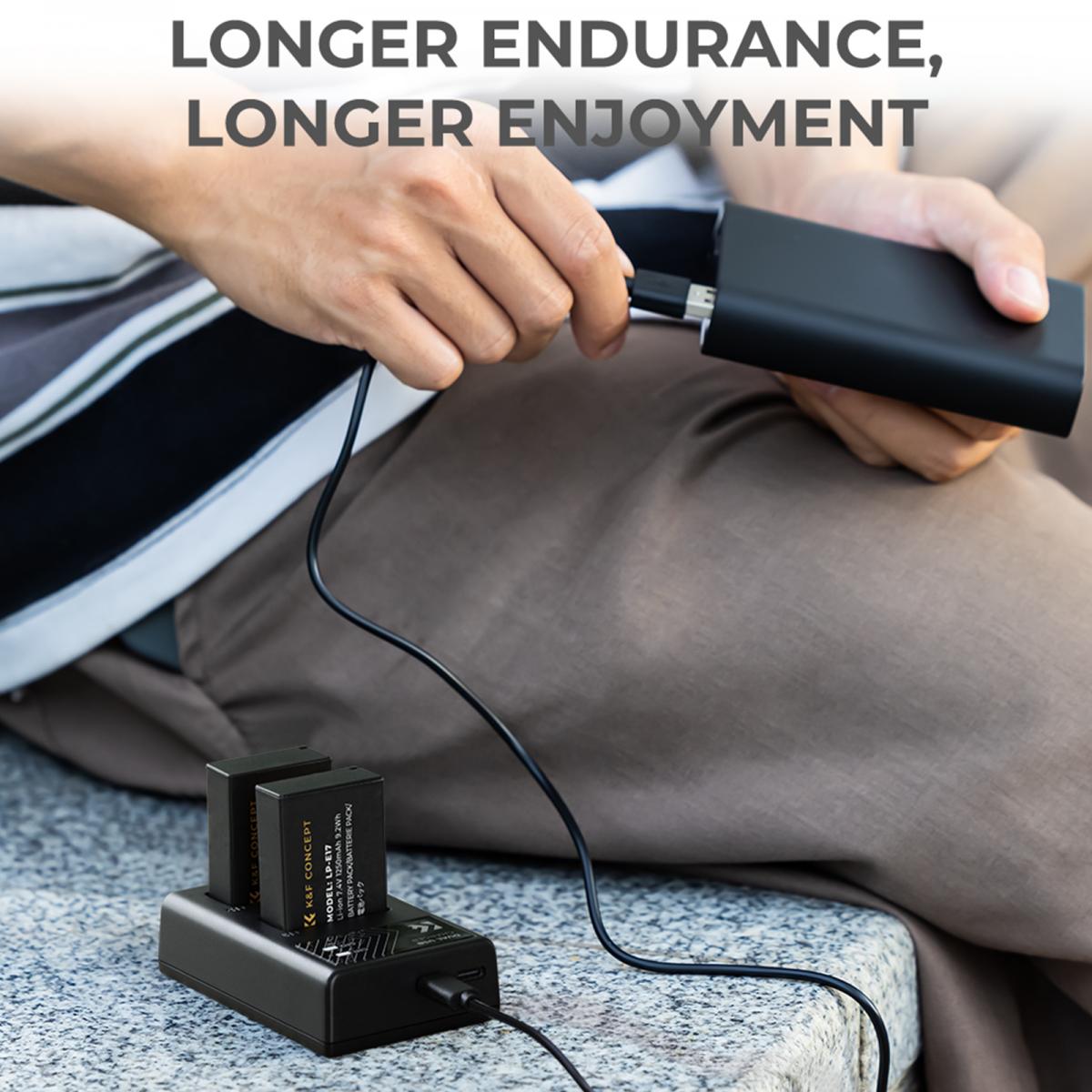 K&F Concept KF28.0008 LP-E17 Dual Slot Battery Charger