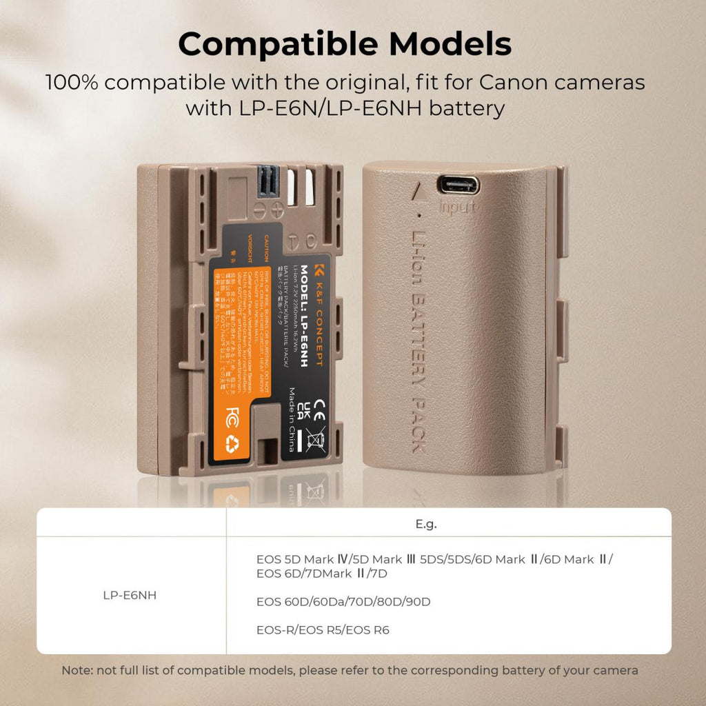 K&F Concept KF28.0022 LP-E6NH Camera Battery