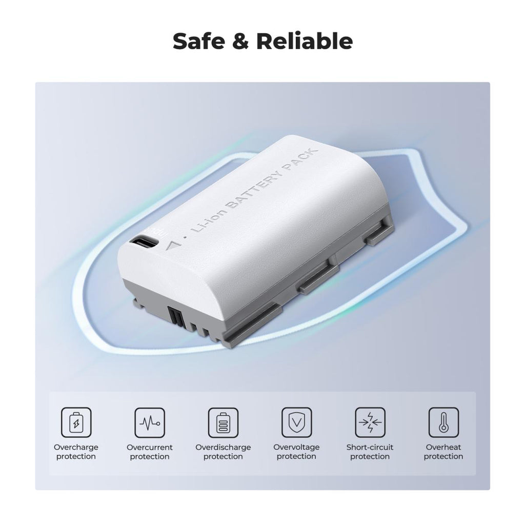 K&F Concept KF28.0033S1 LP-E6NH Battery with Type-C Fast Charging