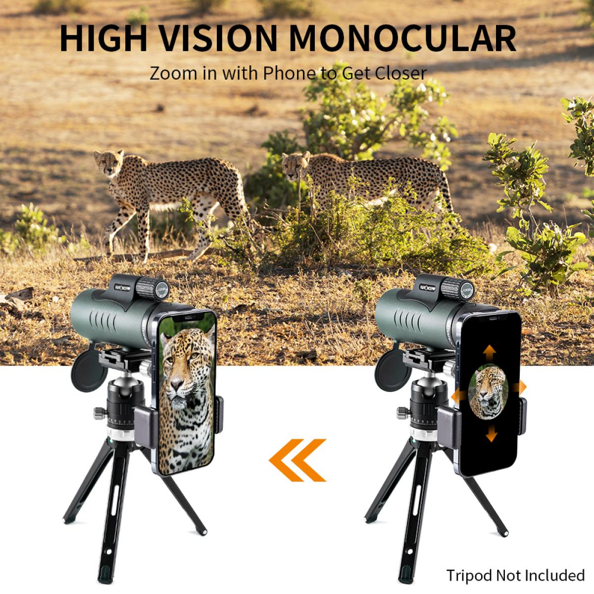 K&F Concept KF33.008 12X50 BAK4 Monocular Telescope
