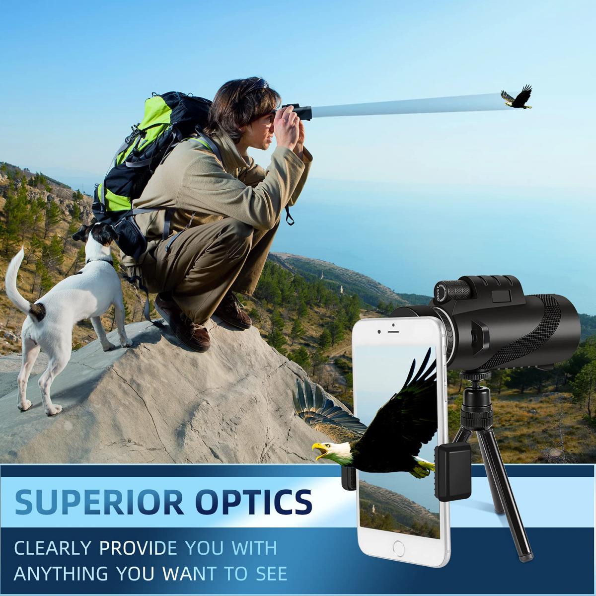 KENTFAITH KF33.044 12x50 Waterproof Monocular Telescope