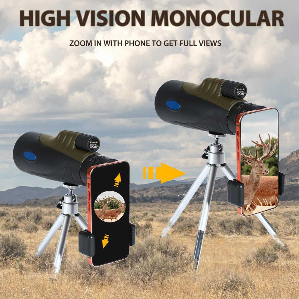 KENTFAITH KF33.050 10-30x50 HD Zoom Monocular Telescope