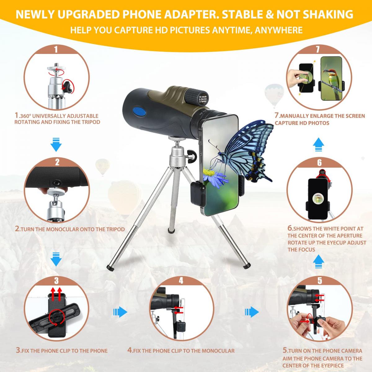 KENTFAITH KF33.050 10-30x50 HD Zoom Monocular Telescope