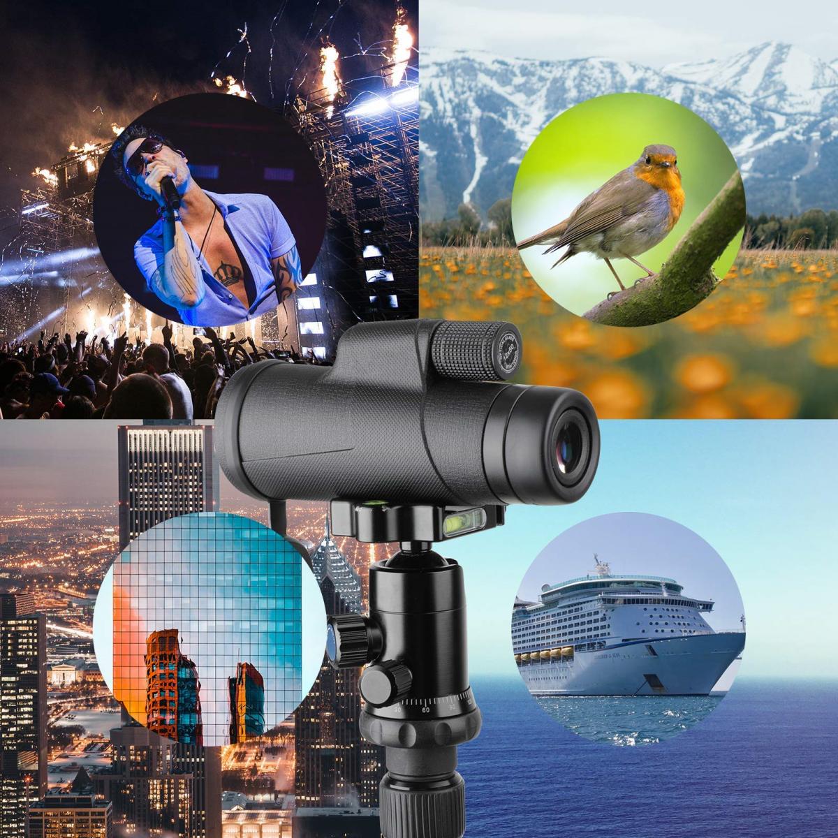 KENTFAITH KF33.054 12x50 High Power Monocular with Tripod