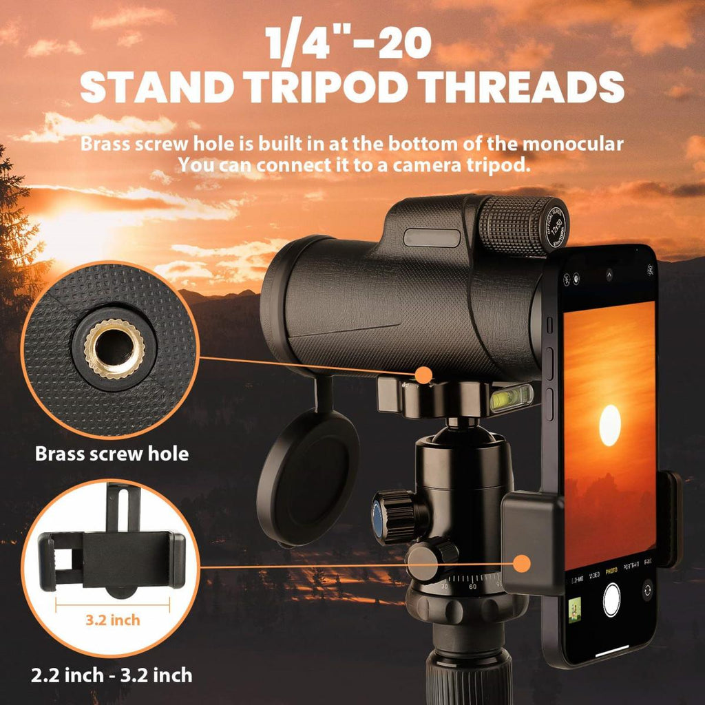 KENTFAITH KF33.054 12x50 High Power Monocular with Tripod