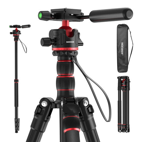Neewer TP08 2-in-1 Aluminum Tripod with Ball Head and Monopod 77"